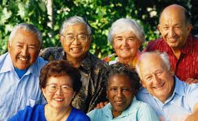 Forever young multiracial happy aging images
