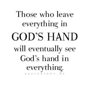 Leave in God's hands_n